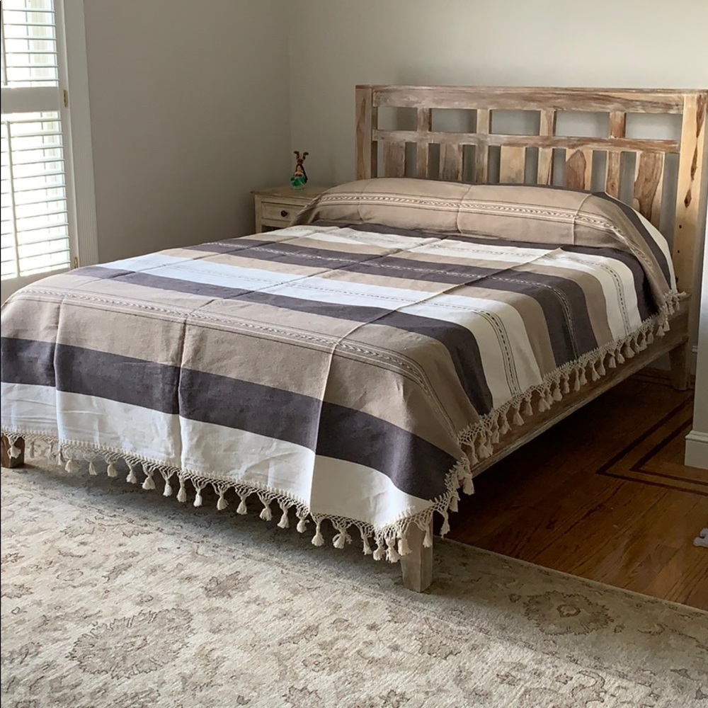 Hand Loom  Full Size Cotton Bedspread